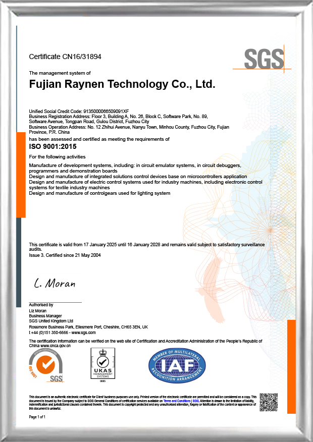 Chứng chỉ ISO 9001